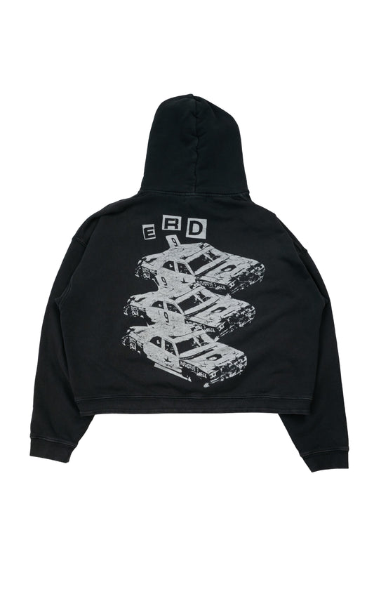 Demolition Derby Printed Cotton-Jersey Hoodie