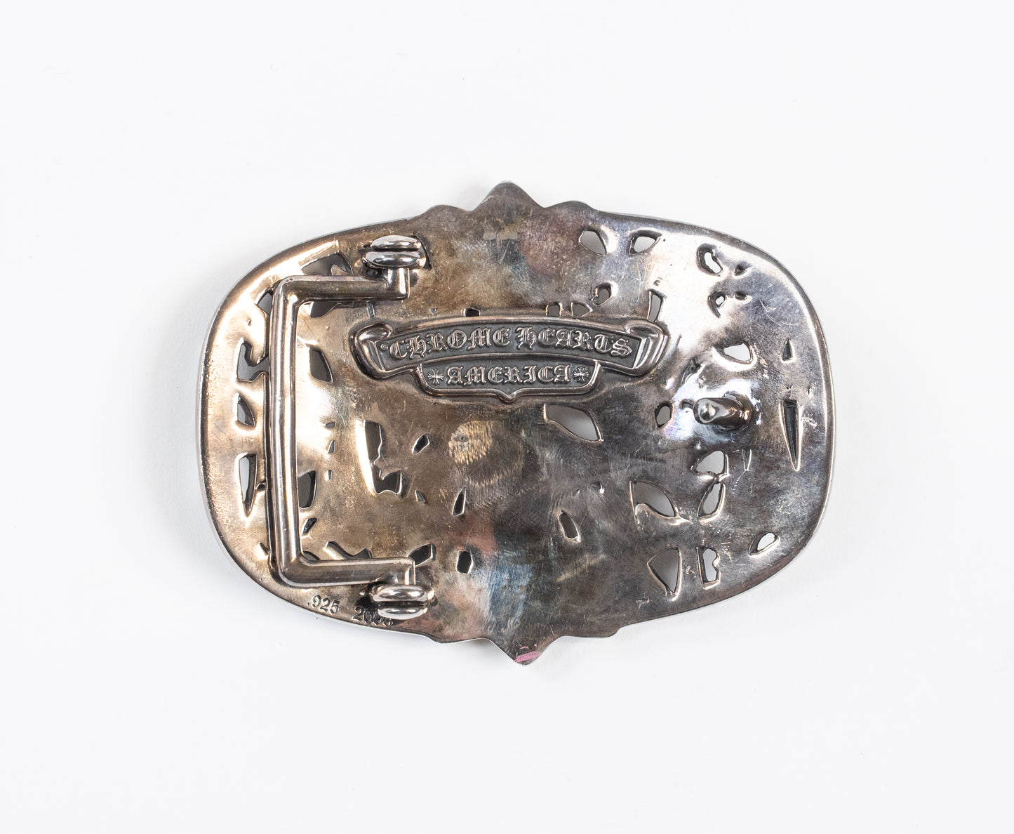 Silver Cemetery Cross Belt Buckle