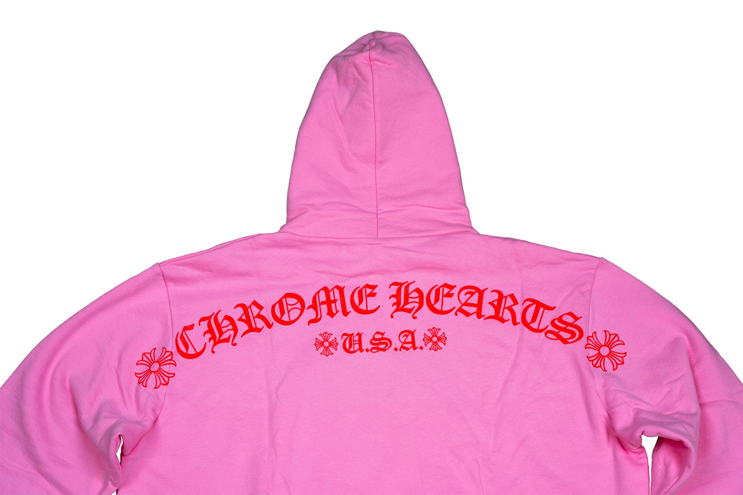 USA Script Logo Pink Pullover Hoodie