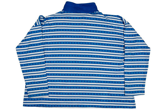 Blue Script Logo Long Sleeve Polo