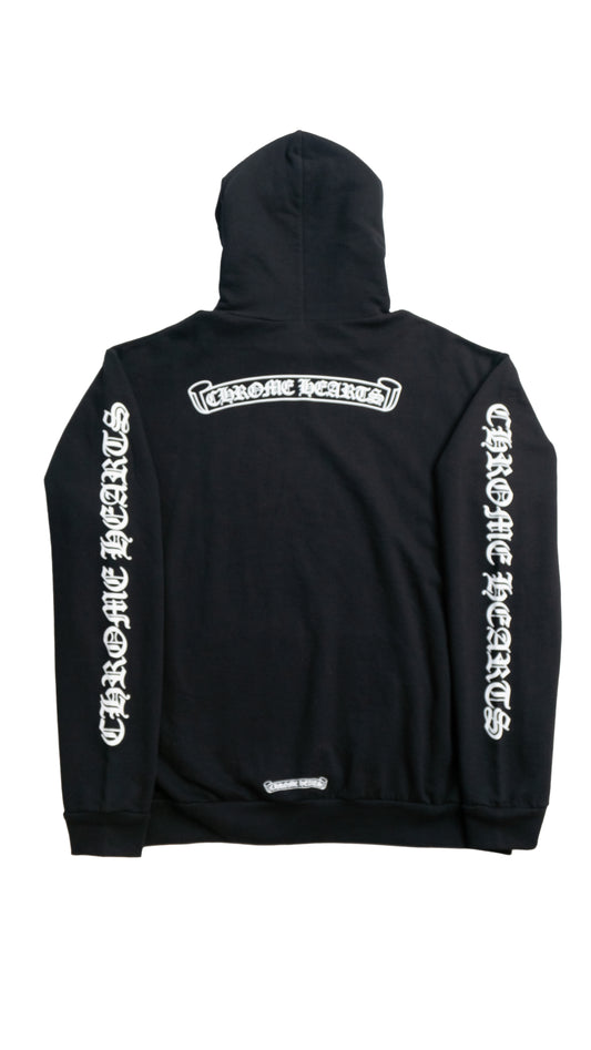Black Scroll Logo Pullover Hoodie