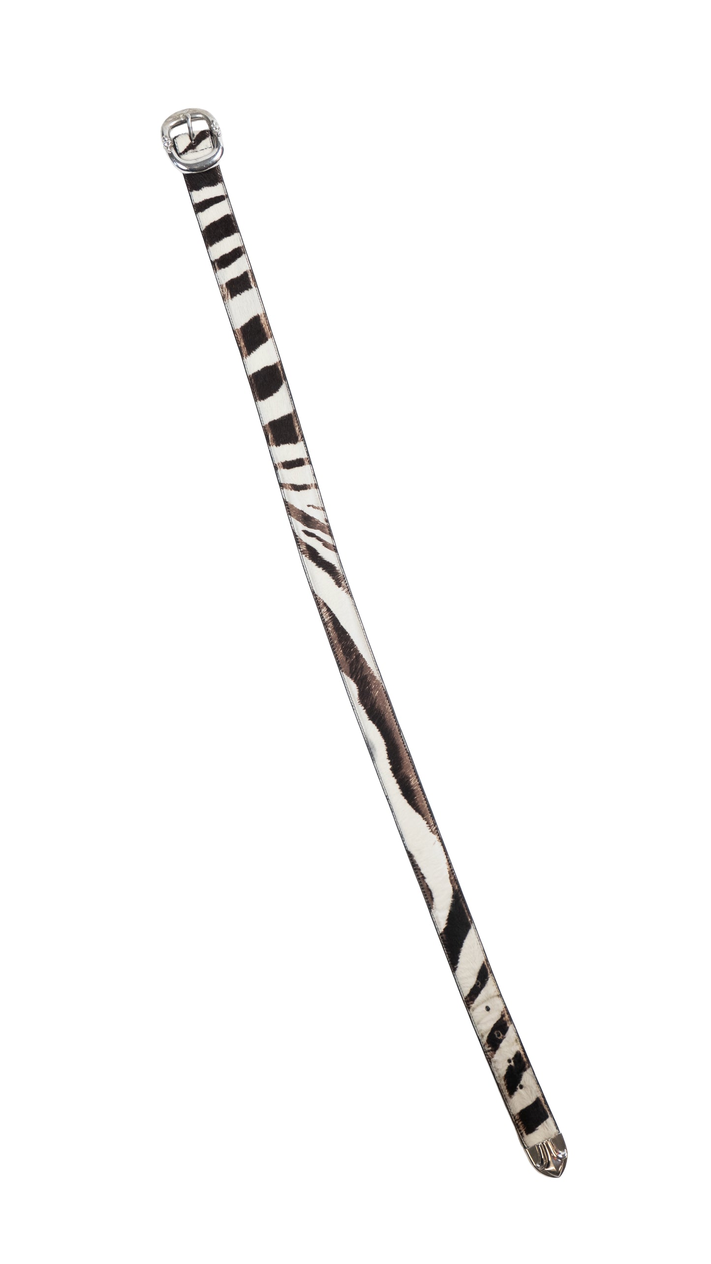 Brown Zebra Hair Gunslinger Belt