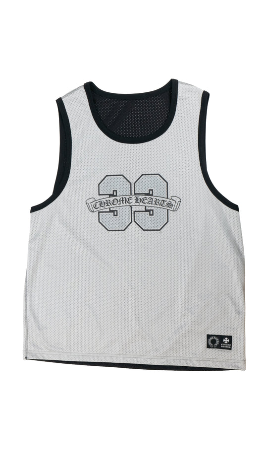 Reversible Mesh Warm Up Jersey Tank Top "Black"