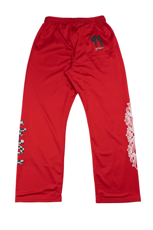 Matty Boy Jersey Mesh Pants 'Red'