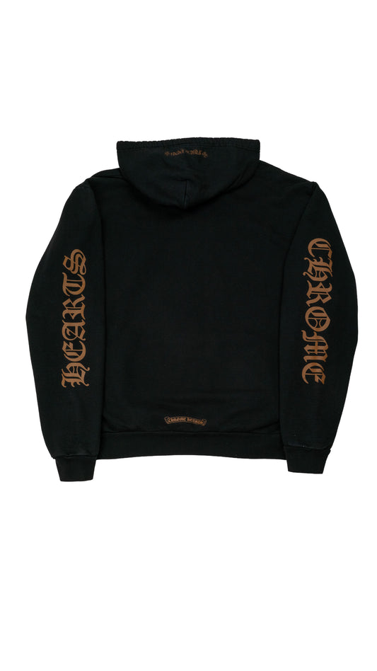 Brown Vertical Logo Hoodie 'Black'