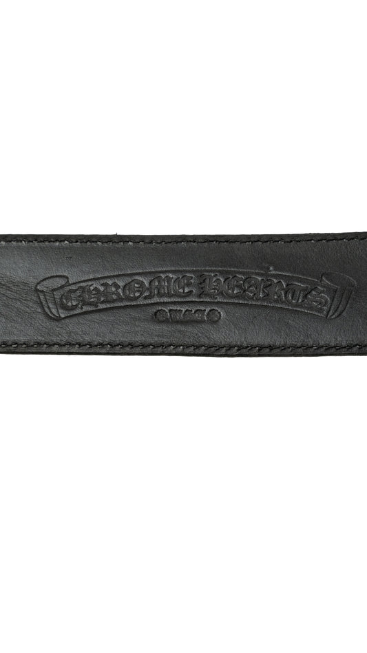 Black Leather Roller Belt