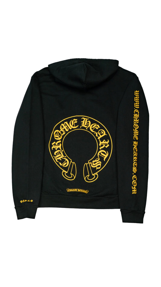 Yellow Horseshoe Hoodie 'Black'