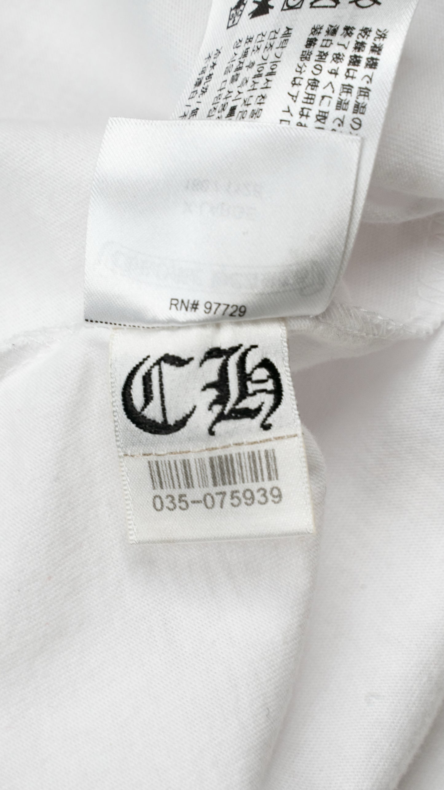 Yellow Neck Script Logo Long Sleeve