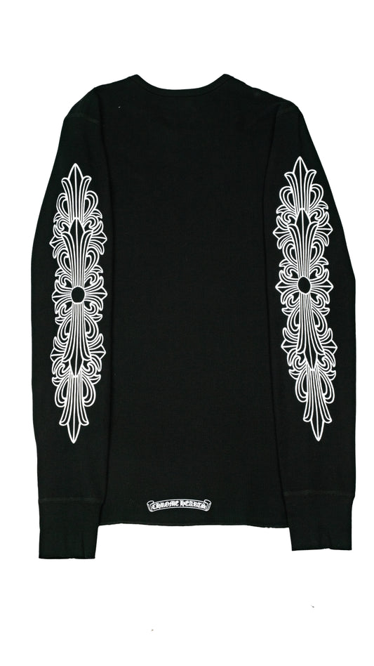 Floral Thermal Long Sleeve 'Black'