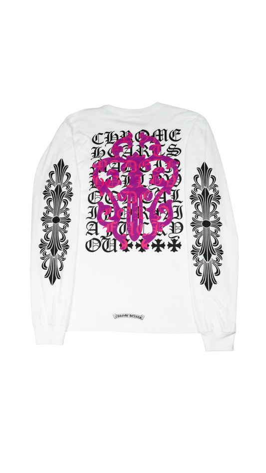 Eye Chart Dagger Long Sleeve 'White'