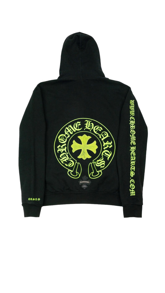 Glow Green Signed Leather Patch Hoodie