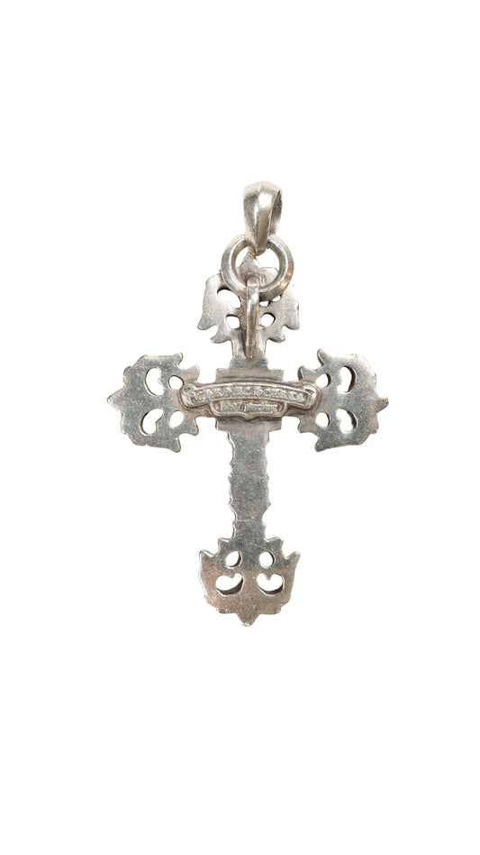 Silver Filigree Cross Charm Pendant