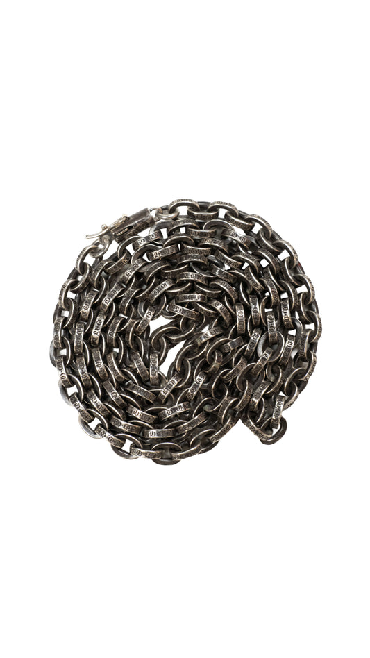 24 Inch Silver Paper Chain Necklace