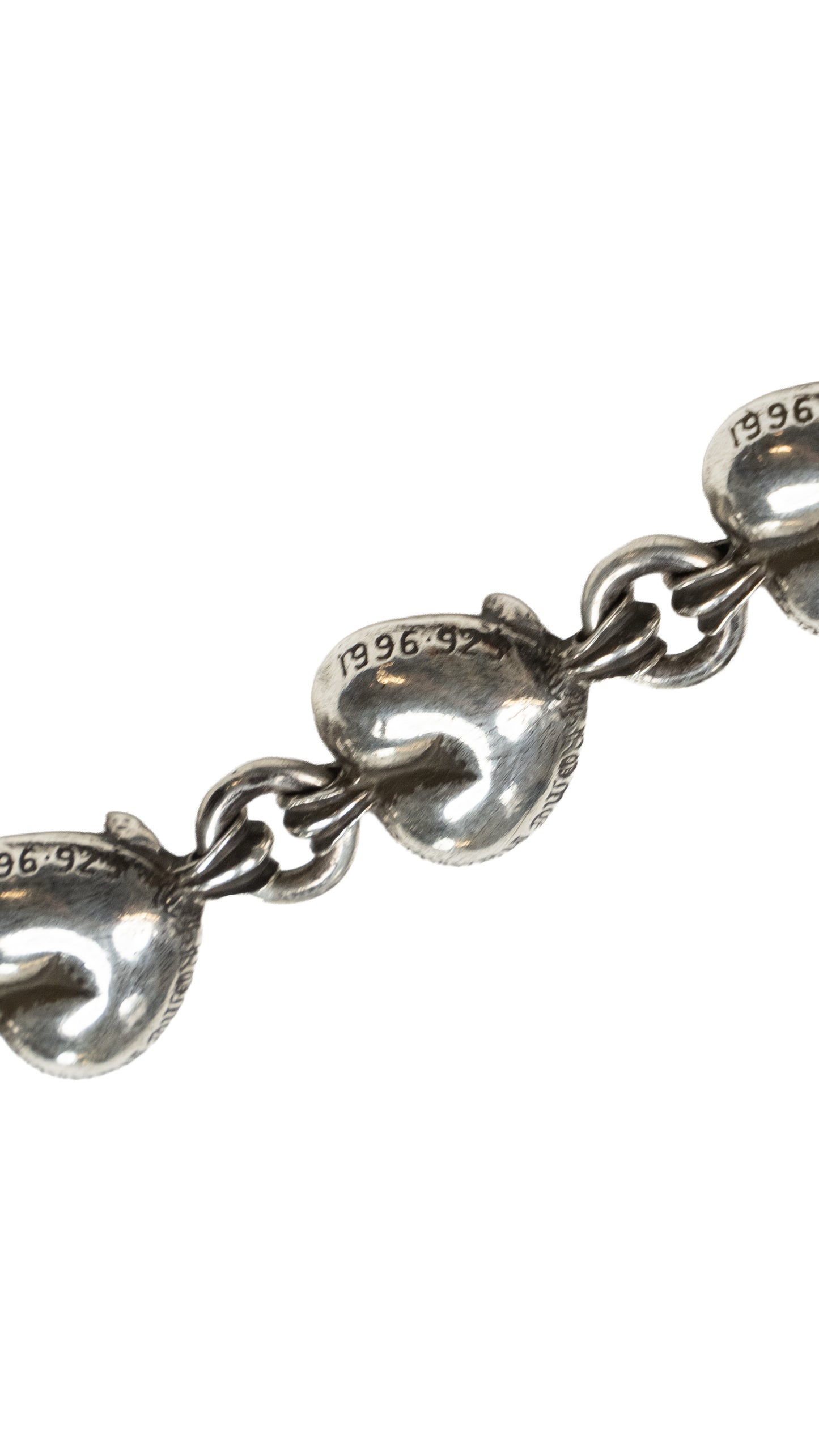 Silver Vine Heart 2 Clip Wallet Chain