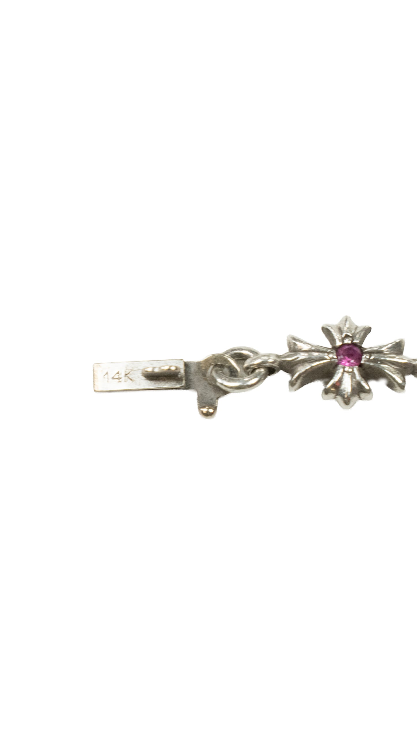 Pink Sapphire Tiny E Bracelet