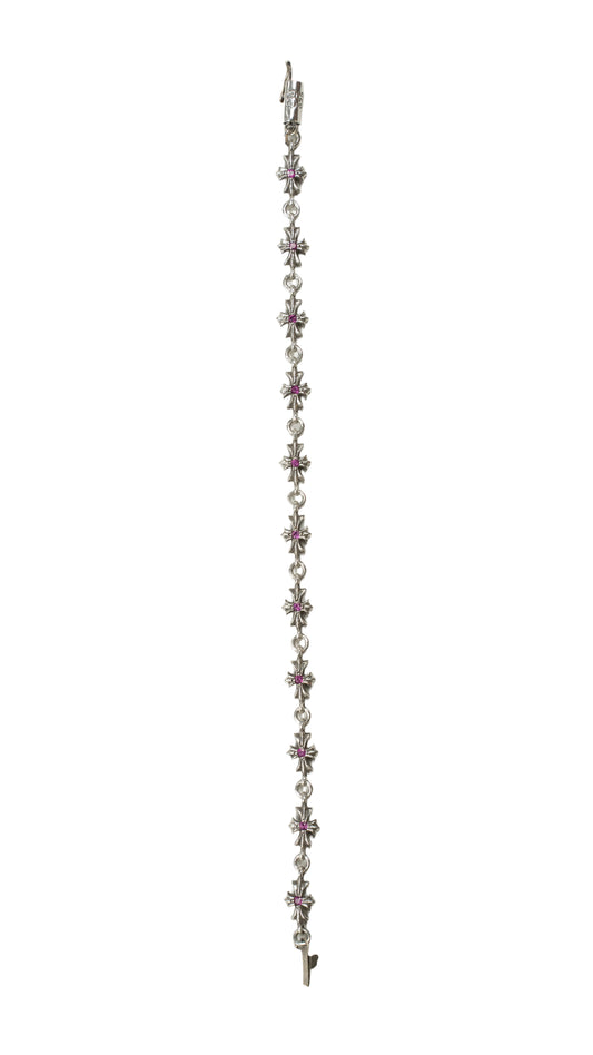Pink Sapphire Tiny E Bracelet