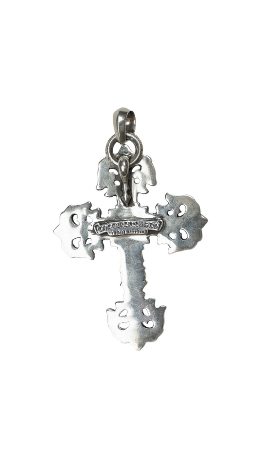 XL Silver Filigree Cross Charm Pendant