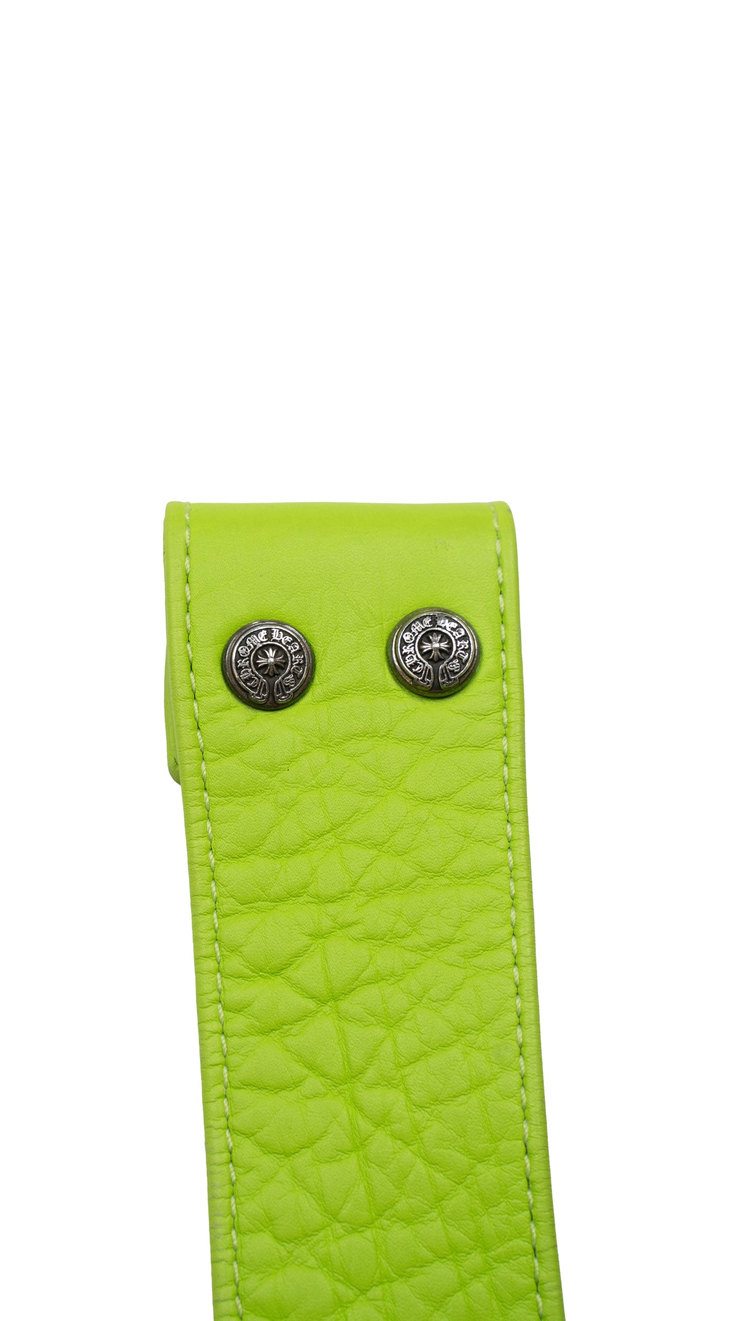 Lime Green Leather Belt Strap