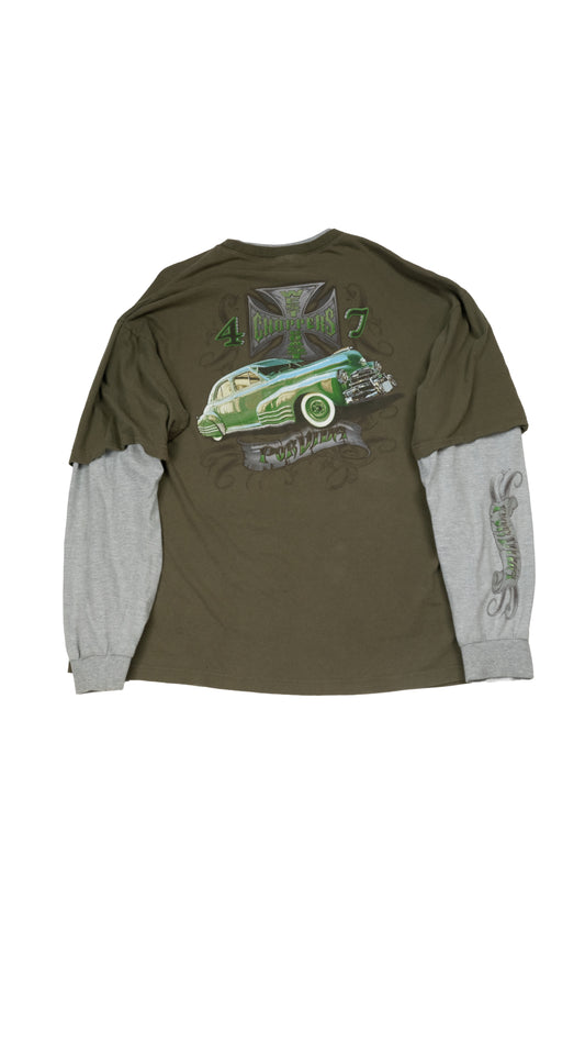 West Coast Por Vida Motorcar Military Green Long Sleeve