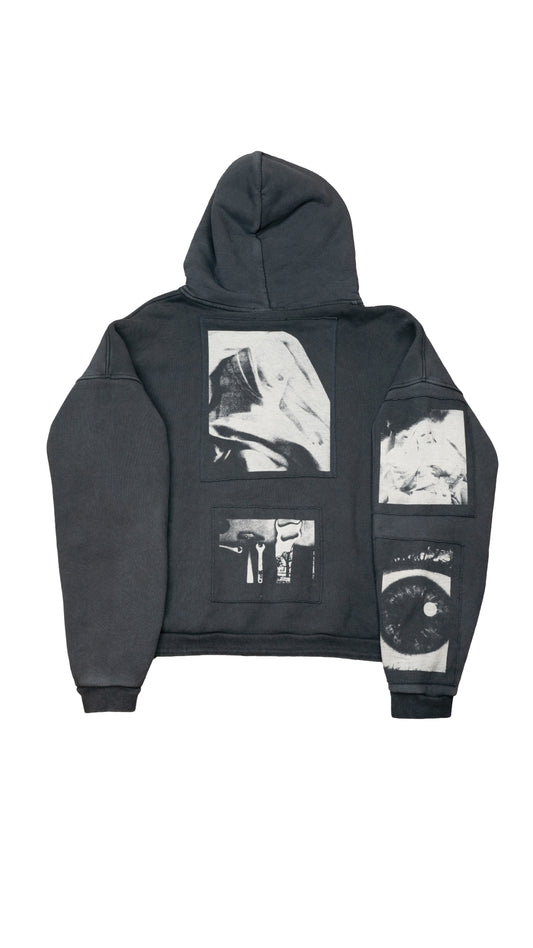 Madonna' Assemblage Patchwork Zip-up Hoodie