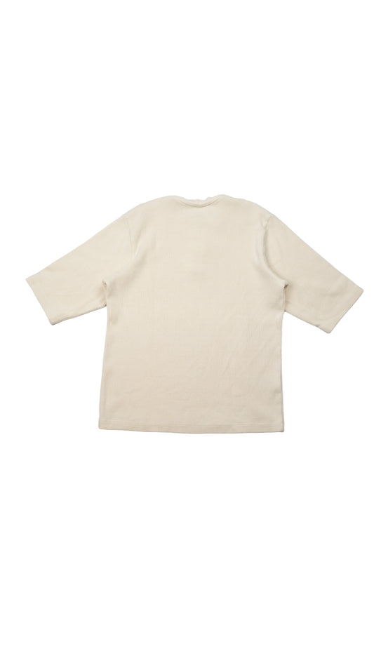 Waffle Henley Collar CH Logo Embroidered Shirt