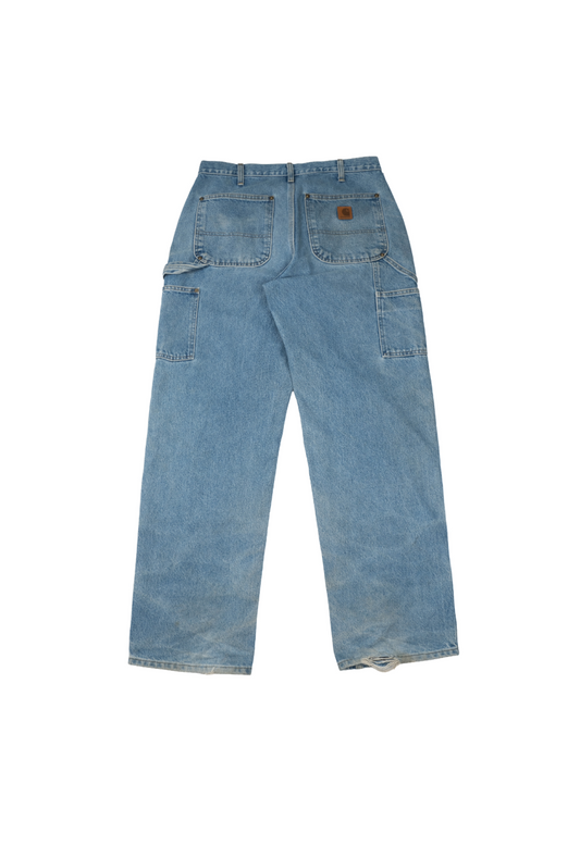 Blue Wash Double Knee Carhartt Pants