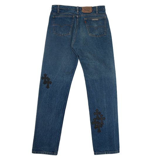 Levi's Orange Tab 505 Cross Patch Jeans