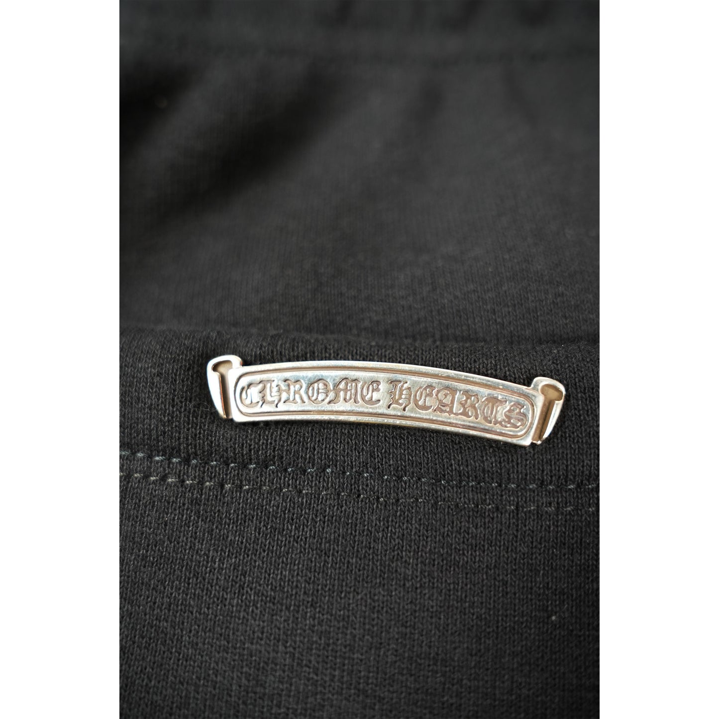 Black Cemetery Leather Cross Patch Paper Jam Shorts