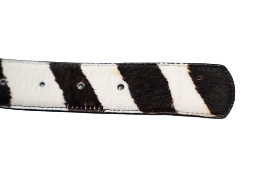 Zebra Green Patch Cross Patch Belt