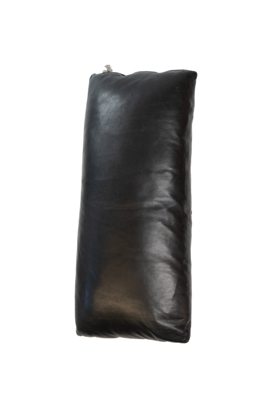 Black Leather Flooded Cross Patch Body Pillow