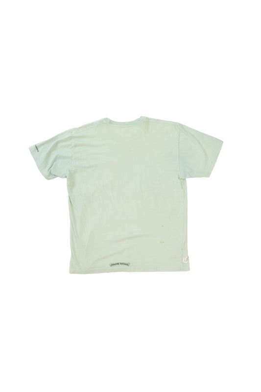 Black Neck Logo Light Green T-shirt