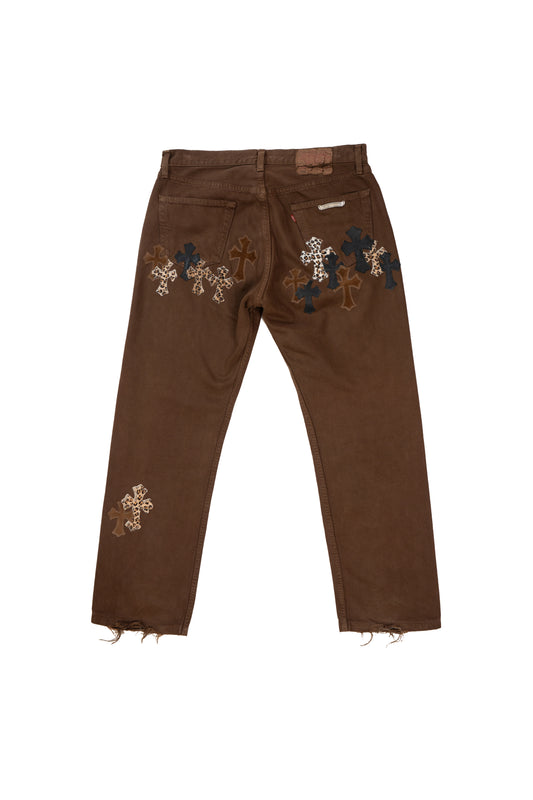 NYFW Exclusive Leopard Levi’s Cross Patch Jeans