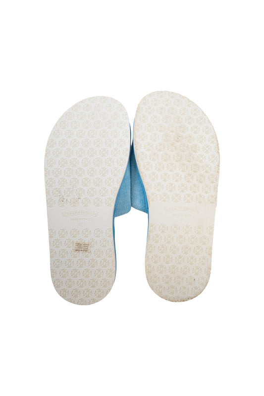 Baby Blue Embroidered Hotel Slippers