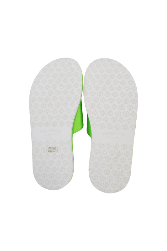 Green Embroidered Hotel Slippers