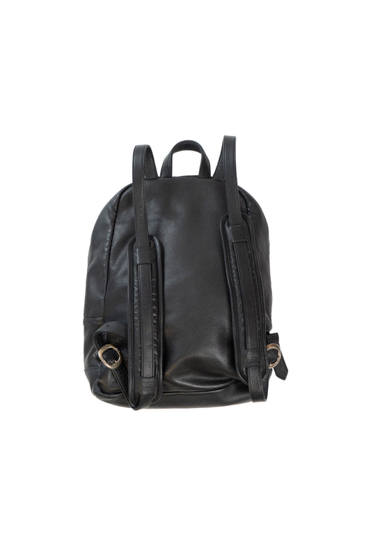 Black Leather Ponyhair Backpack