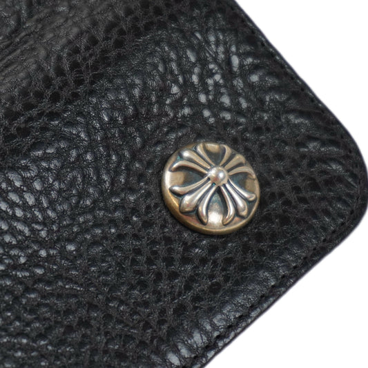 Grained Calfskin Dagger Long Wallet Black