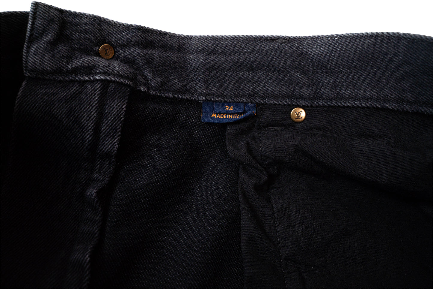 Grey Monogram Double Knee Jeans