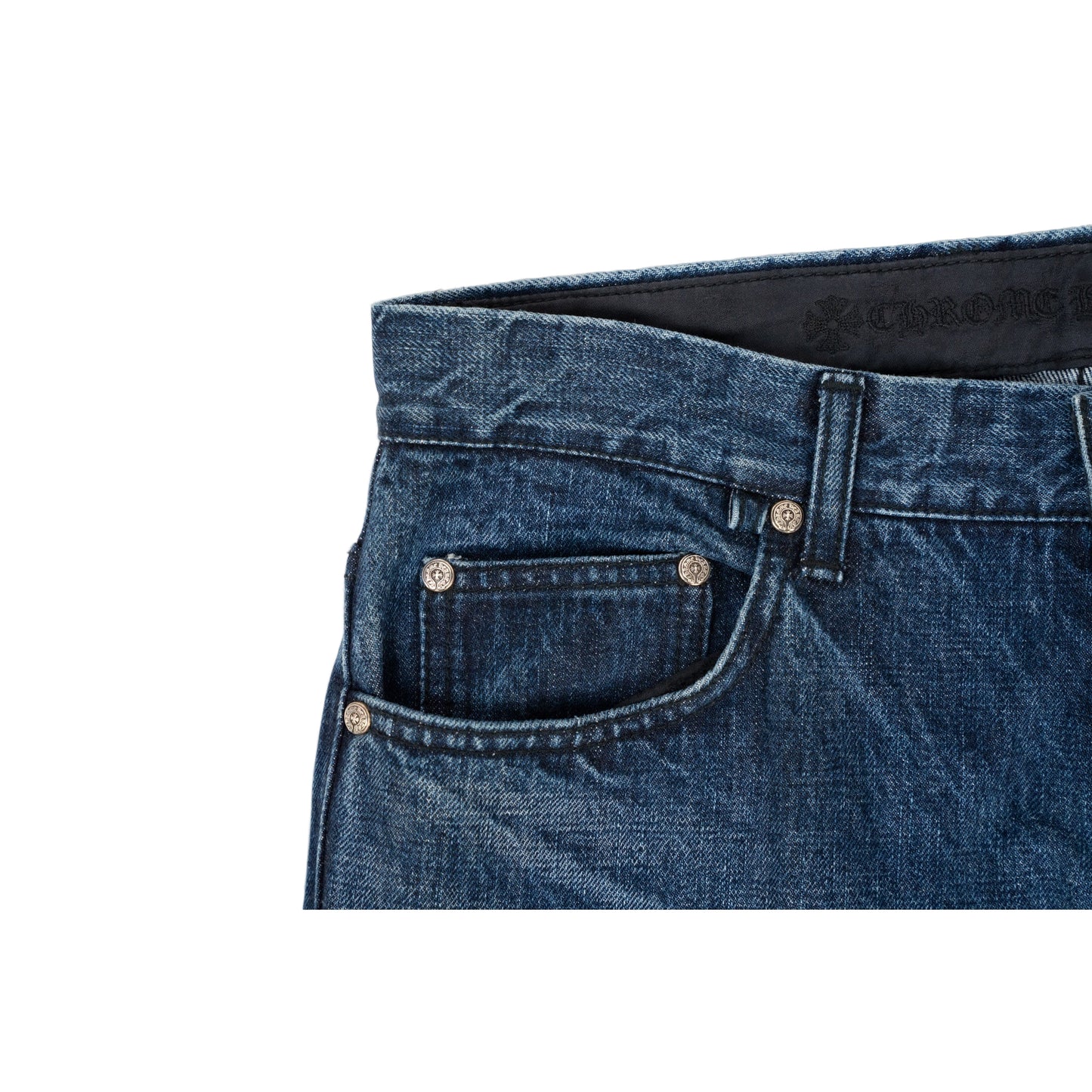 Fleur Knee Black Cross Patch Jeans