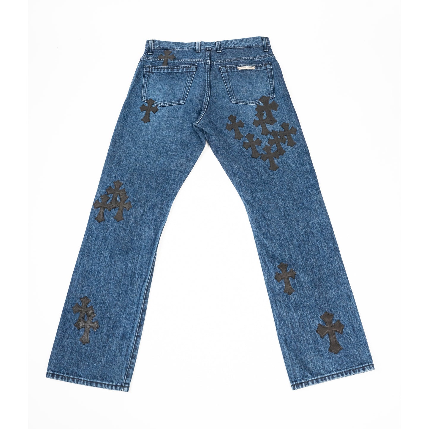 Fleur Knee Black Cross Patch Jeans
