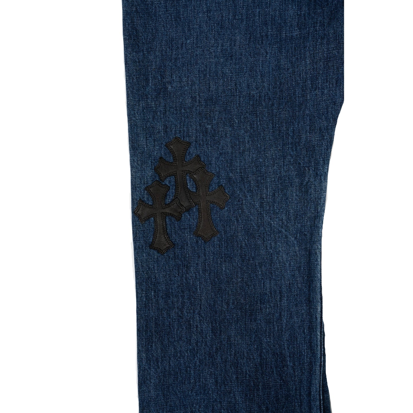 Fleur Knee Black Cross Patch Jeans