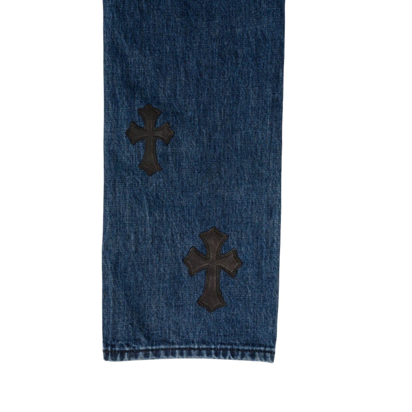 Fleur Knee Black Cross Patch Jeans