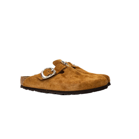 Birkenstock Boston Gunslinger Suede Mules 'Mink'