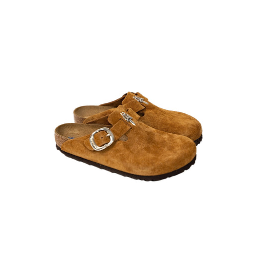 Birkenstock Boston Gunslinger Suede Mules 'Mink'
