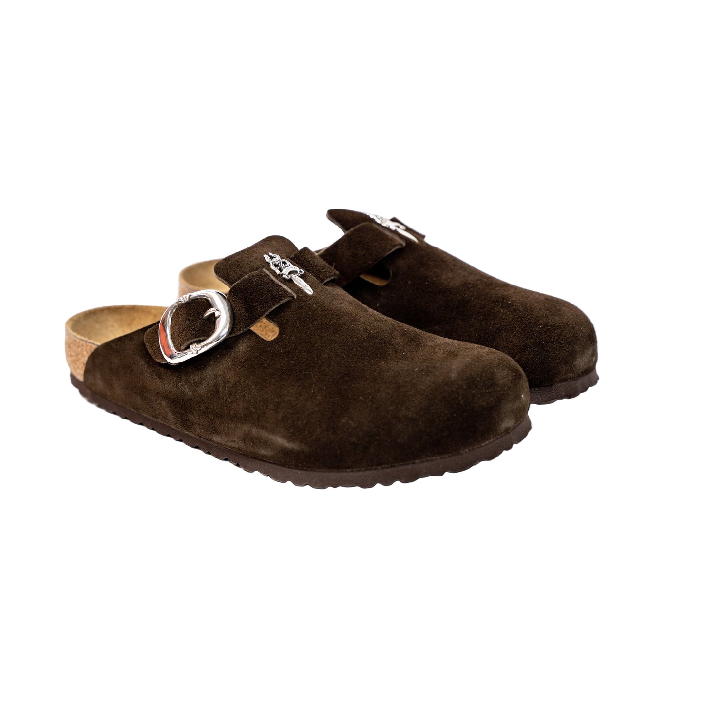 Birkenstock Boston Gunslinger Suede Mules 'Mocca'