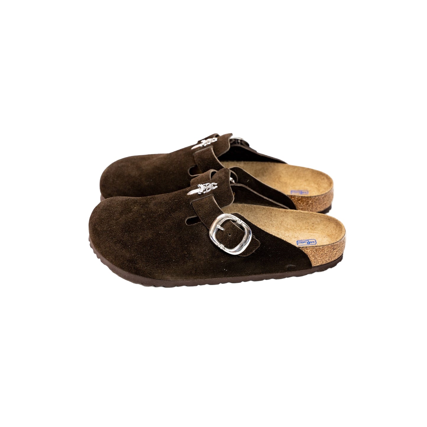 Birkenstock Boston Gunslinger Suede Mules 'Mocca'