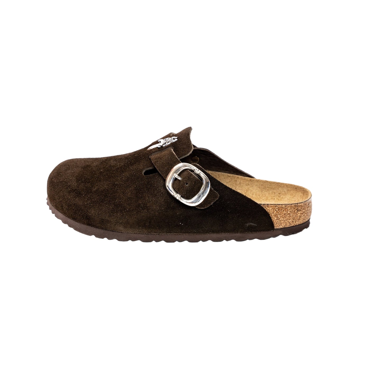 Birkenstock Boston Gunslinger Suede Mules 'Mocca'