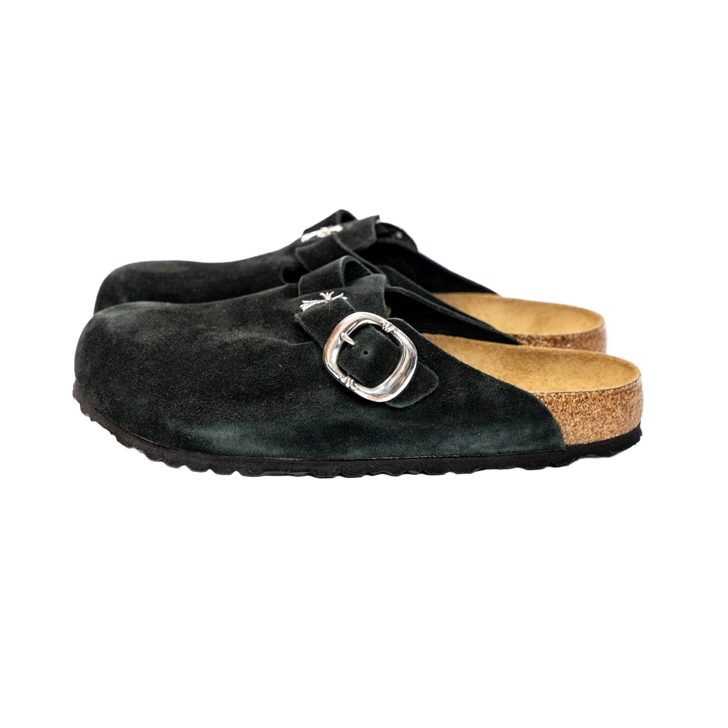 Birkenstock Boston Gunslinger Suede Mules 'Black'