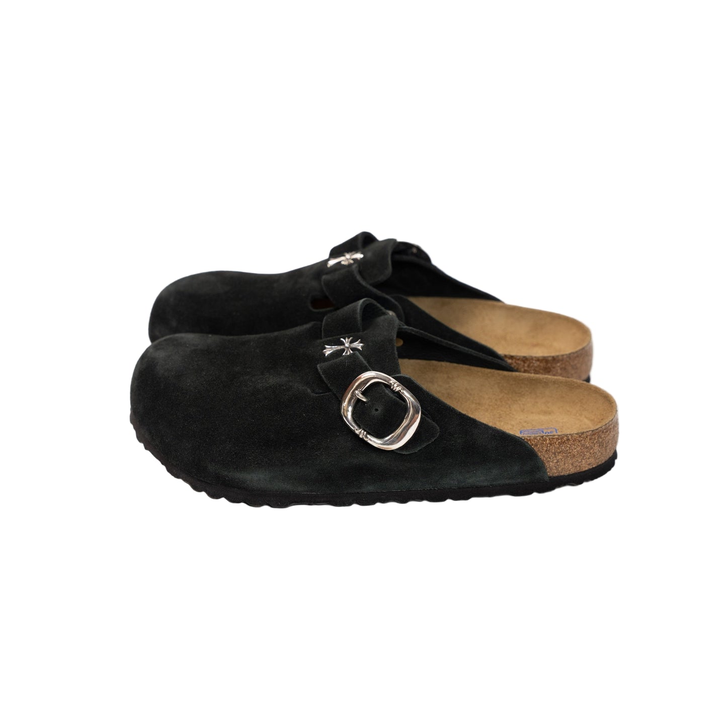 Birkenstock Boston Gunslinger Suede Mules 'Black'