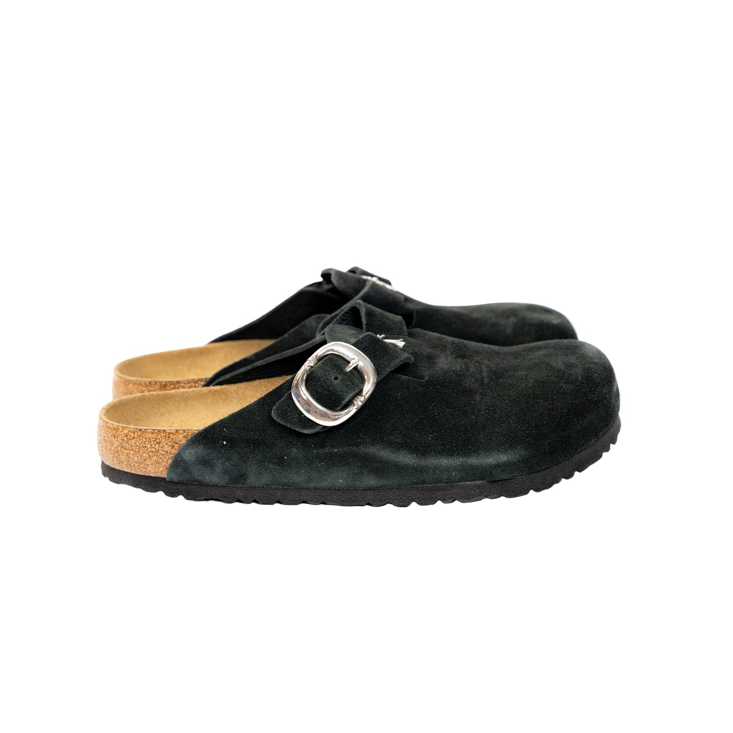 Birkenstock Boston Gunslinger Suede Mules 'Black'