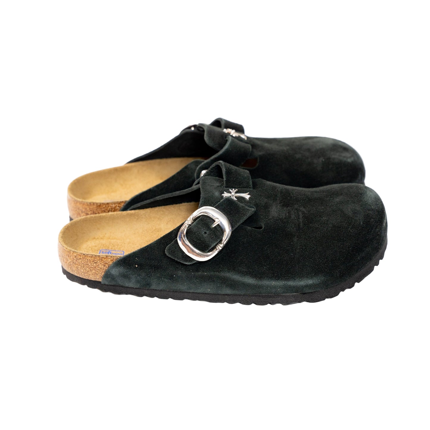 Birkenstock Boston Gunslinger Suede Mules 'Black'